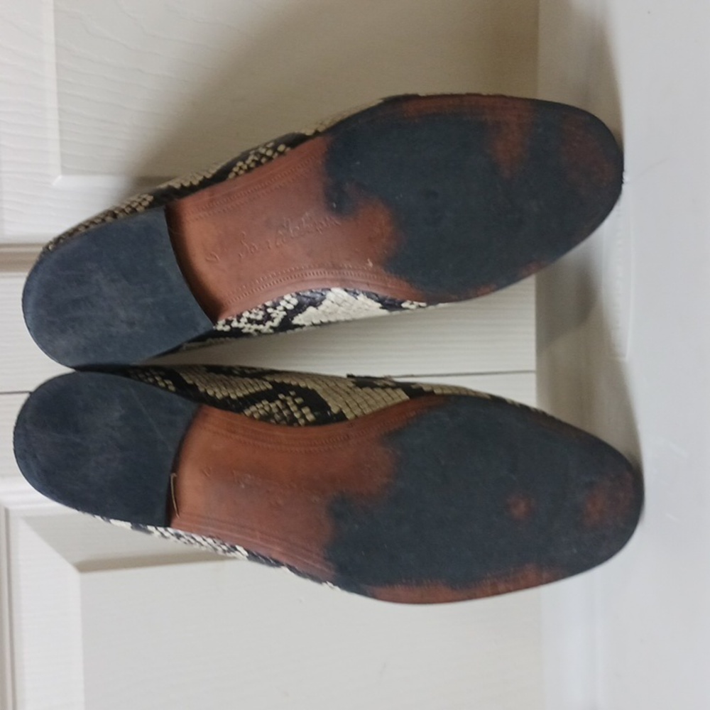 Sam Edelman "Lior" leather snakeskin bit slip on loafers - size 7 - Picture 10 of 11